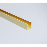 100cm Wall-to-Wall Frameless Shower Screen – Gold Wall & Floor Channel with Brass Hinges & Square Knob Handle