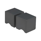 NNEDSZ 100x100cm Corner Frameless Shower Screen with Black Brackets and SS Hinges, Square Knob Handle