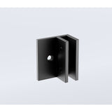 NNEDSZ 100x100cm Corner Frameless Shower Screen with Black Brackets and SS Hinges, Round Knob Handle