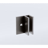 110x90cm Corner Frameless Shower Screen with Gunmetal Brackets and SS Hinges, Round Knob Handle