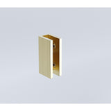 NNEDSZ 120x70cm Corner Frameless Shower Screen with Gold Brackets and SS Hinges, Square Double Pull Handle
