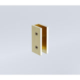 NNEDSZ 120x70cm Corner Frameless Shower Screen with Gold Brackets and SS Hinges, Square Double Pull Handle