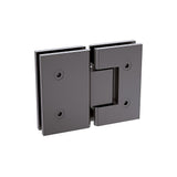 120x100cm Corner Frameless Shower Screen with Gunmetal Brackets and SS Hinges, Square Double Pull Handle