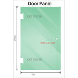 NNEDSZ 120x80cm Corner Frameless Shower Screen with Black Brackets and Brass Hinges, Square Double Pull Handle