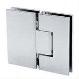 NNEDSZ 120x70cm Corner Frameless Shower Screen with Chrome Channel and Brass Hinges, Round Knob Handle