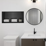 NNEDSZ 641 x 336 x 101mm Shower Niche Single Shelf Organizer No Tile Needed in Black