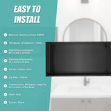 NNEDSZ 641 x 336 x 101mm Shower Niche Single Shelf Organizer No Tile Needed in Black
