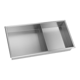 NNEDSZ 641 x 336 x 101mm Shower Niche Double Shelf Organizer No Tile Needed in Stainless Steel Finish