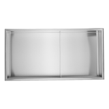 NNEDSZ 641 x 336 x 101mm Shower Niche Double Shelf Organizer No Tile Needed in Stainless Steel Finish