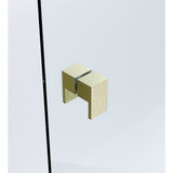 100x100cm Double Door Corner Shower Screen with Channels and SS Hinges - Gold