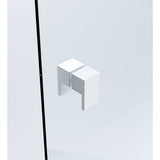 100x100cm Double Door Corner Shower Screen with Channels and SS Hinges - White