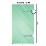 NNEDSZ 90cm Frameless Diamond Shower Screen with Chrome Brackets and SS Hinges, Square Knob Handle