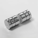 NNEDSZ 90cm Frameless Diamond Shower Screen with Chrome Brackets and SS Hinges, Round Knob Handle