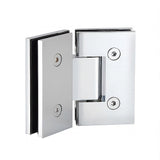 NNEDSZ 100cm Frameless Diamond Shower Screen with Chrome Brackets and SS Hinges, Square Double Pull Handle