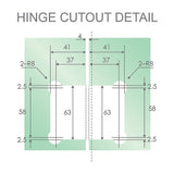 NNEDSZ 100cm Frameless Diamond Shower Screen with Chrome Brackets and SS Hinges, Square Double Pull Handle