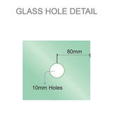 NNEDSZ 100cm Frameless Diamond Shower Screen with Chrome Brackets and SS Hinges, Square Double Pull Handle