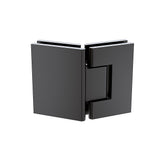 NNEDSZ 100cm Frameless Diamond Shower Screen with Black Brackets and SS Hinges, Square Double Pull Handle