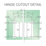 100cm Frameless Diamond Shower Screen with Gunmetal Brackets and Brass Hinges, Square Double Pull Handle