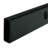 160cm Frameless Glass Sliding Shower Door with Black Rail and Hardware