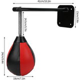 NNEDSZ Wall Hanging Boxing Punching Bag Speed Training Stress Relief Kit with Wall Mount Bracket