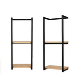 NNEDSZ Stylish Bathroom Towel Storage Rack with Wooden Shelves