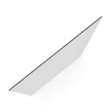 110cm Reeded Single Shower Glass Screen with Gunmetal Wall & Floor F Bracket