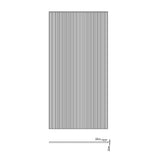 NNEDSZ 120cm Reeded Single Shower Glass Screen with Chrome Wall Channel