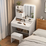 NNEDSZ Makeup Vanity Mirror Desk Table with LED Lighting
