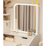 NNEDSZ Makeup Vanity Mirror Desk Table with LED Lighting