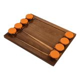 NNEDSZ Serving Tray Double Sided Charcuterie Board 8 Sauce Cups Gift