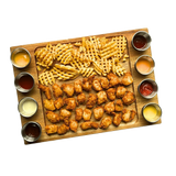 NNEDSZ Serving Tray Double Sided Charcuterie Board 8 Sauce Cups Gift