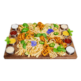 NNEDSZ Serving Tray Double Sided Charcuterie Board 8 Sauce Cups Gift