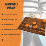 NNEDSZ Serving Tray Double Sided Charcuterie Board 8 Sauce Cups Gift