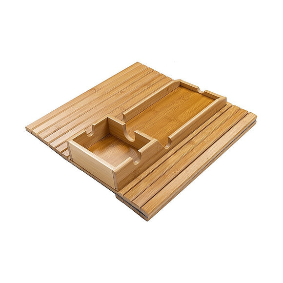 NNEDSZ Bamboo Sofa Arm Tray Couch Phone Holder Anti-Slip for Snacks Drinks