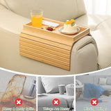 NNEDSZ Bamboo Sofa Arm Tray Couch Phone Holder Anti-Slip for Snacks Drinks