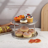 NNEDSZ 2-Tier Rack Lazy Susan Organiser Steel Kitchen Pantry Cabinet Storage