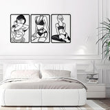 NNEDSZ 3pc Modern Metal Wall Art Decor Abstract Minimalist Decoration
