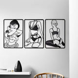 NNEDSZ 3pc Modern Metal Wall Art Decor Abstract Minimalist Decoration