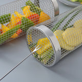 NNEDSZ 2pc BBQ Basket Round Campfire Grid Cookware