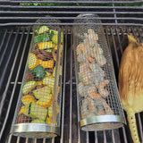 NNEDSZ 2pc BBQ Basket Round Campfire Grid Cookware