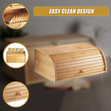 NNEDSZ Bamboo Bread Box Kitchen Storage