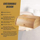NNEDSZ Bamboo Bread Box Kitchen Storage