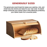 NNEDSZ Bamboo Bread Box Kitchen Storage