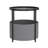 NNEDSZ Round Side Table Bedside Storage Basket