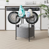 NNEDSZ Round Side Table Bedside Storage Basket