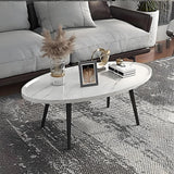 NNEDSZ Oval Coffee Table Mid Century Modern Minimalist Display
