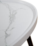 NNEDSZ Oval Coffee Table Mid Century Modern Minimalist Display