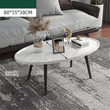 NNEDSZ Oval Coffee Table Mid Century Modern Minimalist Display