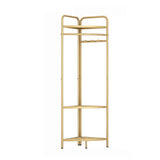 NNEDSZ Corner Gold Clothing Rack Clothes Bedroom Storage