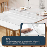 NNEDSZ PVC Tablecloth Clear Plastic Cover Protector Mat